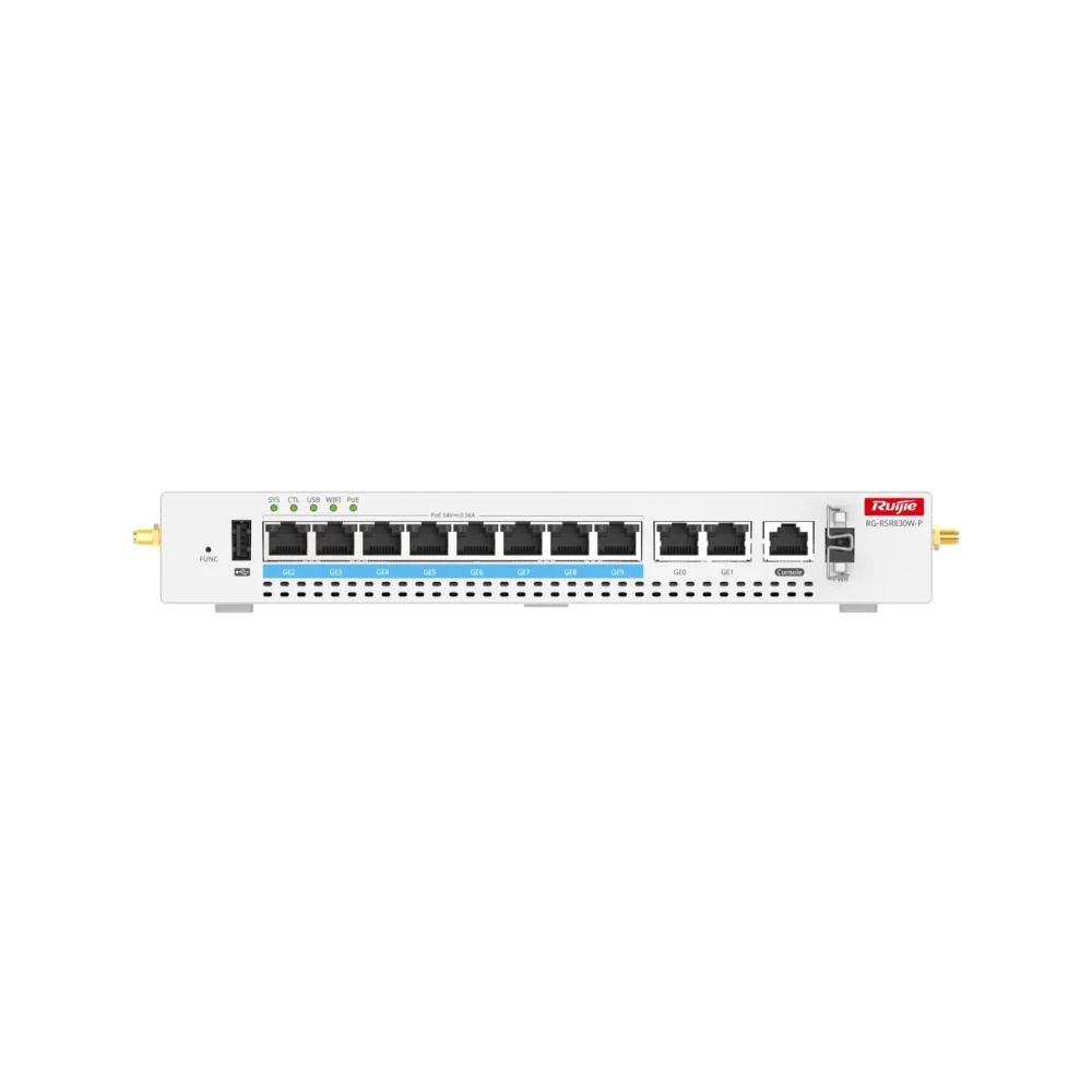 RG-RSR830W-P 10-Port Mobile Router,  RUIJIE Supporting PoE and Wi-Fi 6