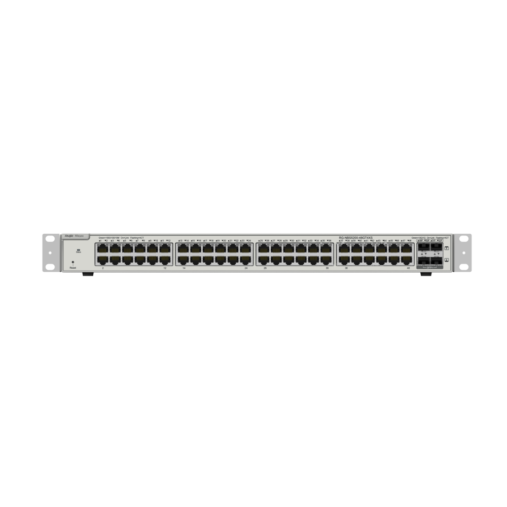 RG-NBS5200-48GT4XS, 48-port Gigabit Layer RUIJIE 3 Non-PoE Switch, 4 SFP+ Uplink