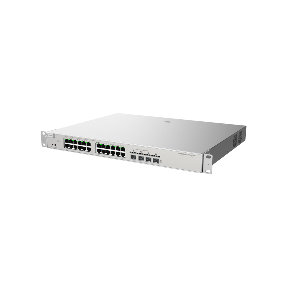 RG-NBS5200-24GT4XS-P, 24-port Gigabit Layer RUIJIE 3 PoE Switch, 4 SFP+ Uplink