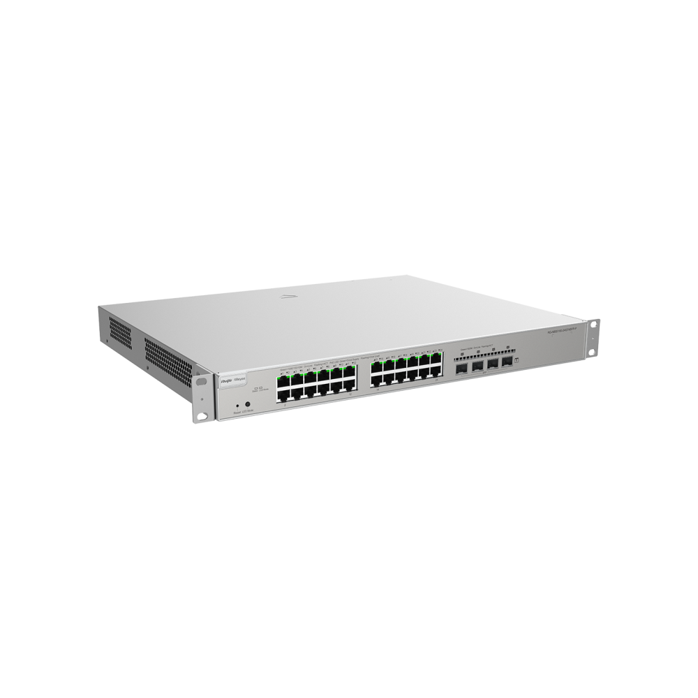 RG-NBS5200-24GT4XS-P, 24-port Gigabit Layer RUIJIE 3 PoE Switch, 4 SFP+ Uplink