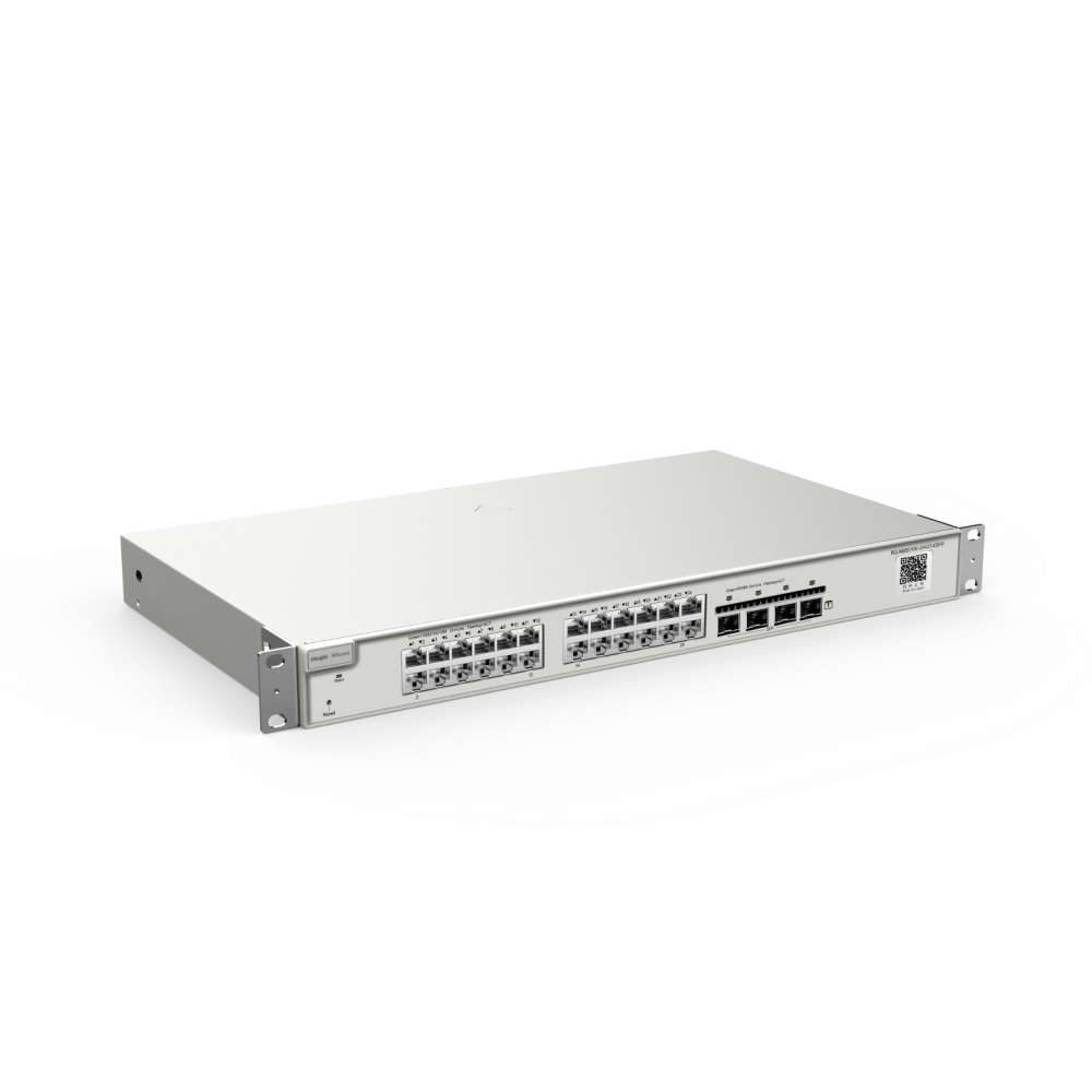 RG-NBS5200-24GT4XS, 24-port Gigabit Layer  RUIJIE 3 Non-PoE Switch, 4 SFP+ Uplink