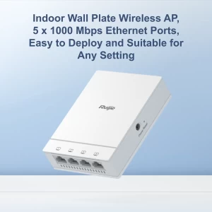 RG-AP180, Wi-Fi 6 Dual Radio 1.775 Gbps Ruijie Indoor Wall Plate Wireless AP