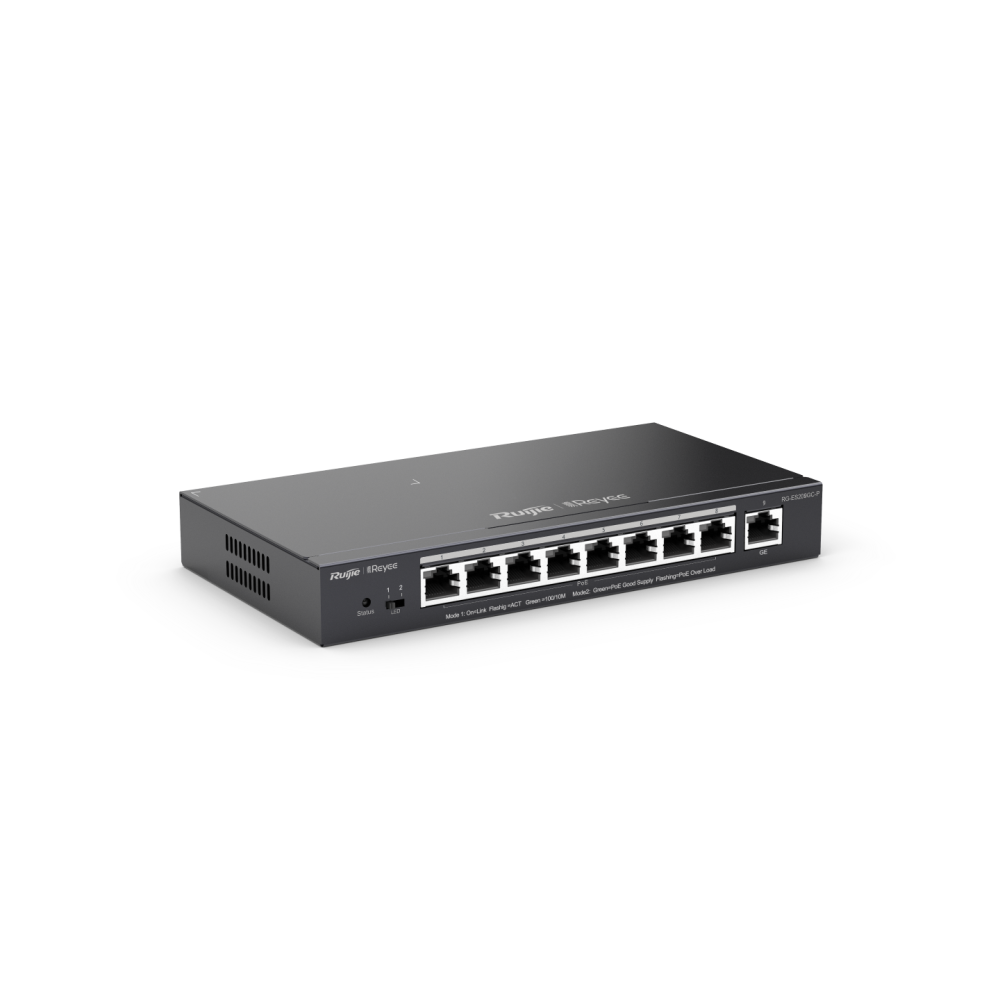 RG-ES209GC-P, 9-Port Gigabit Smart RUIJIE Cloud Managed PoE Switch