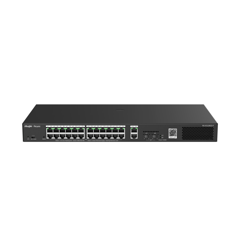 RG-ES228GS-P 28-Port Gigabit Smart  RUIJIE Cloud Managed PoE Switch