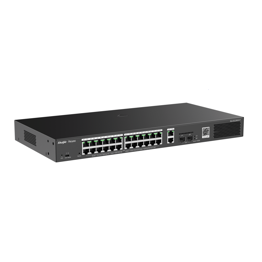 RG-ES228GS-P 28-Port Gigabit Smart  RUIJIE Cloud Managed PoE Switch