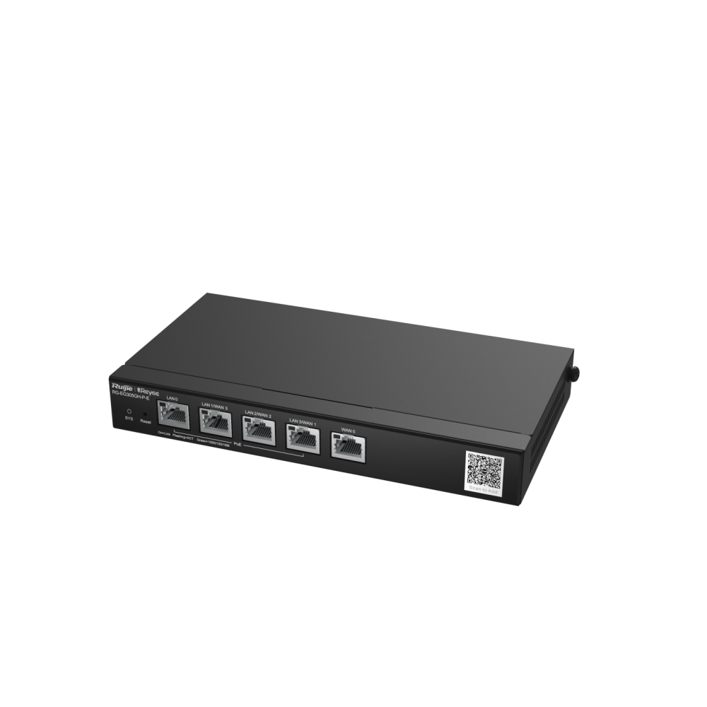 RG-EG305GH-P-E, Reyee 5-Port High-Performance  RUIJIE Cloud Managed PoE Office Router