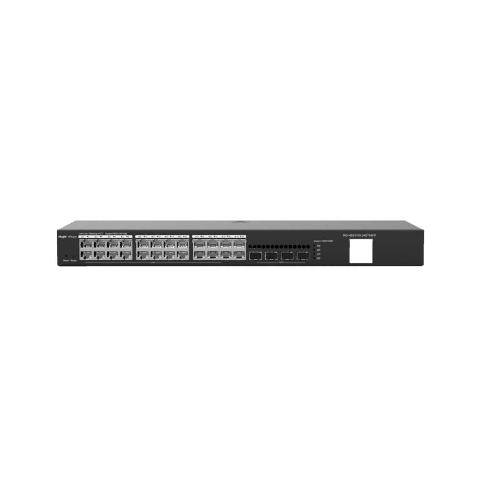 RG-NBS3100-24GT4SFP, 28-Port Gigabit Layer 2 RUIJIE Cloud Managed Non-PoE Switch