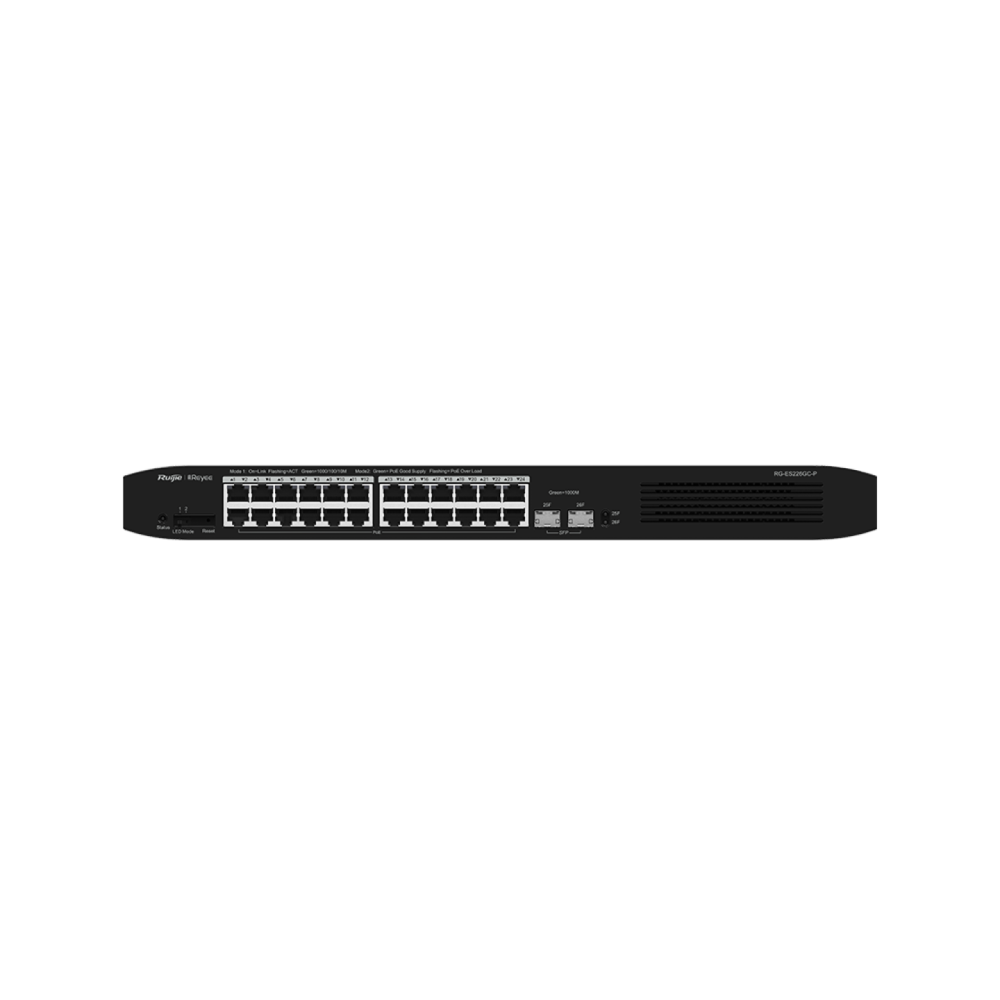 RG-ES226GC-P, 26-Port Gigabit Smart Cloud RUIJIE Managed PoE Switch