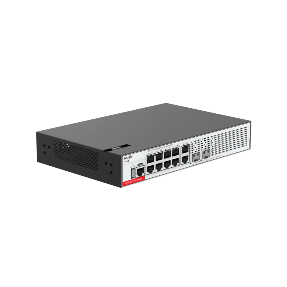 RG-S5000-10GT2MS-E 10-Port Gigabit RUIJIE Layer 2+ Managed Switch with Two 2.5GE Uplink SFP Ports 10-Port Gigabit Layer 2+ Managed Switch with Two 2.5GE Uplink SFP Ports