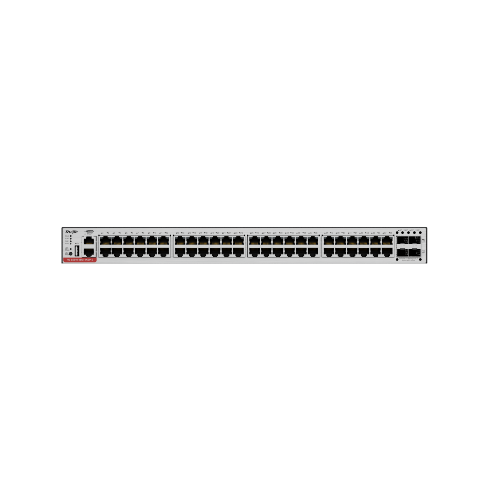 RG-S5310-48GT4XS-P-E 48-Port GE Electrical  RUIJIE Layer 3 Managed Access Switch with PoE+, Four 10G Uplink Ports