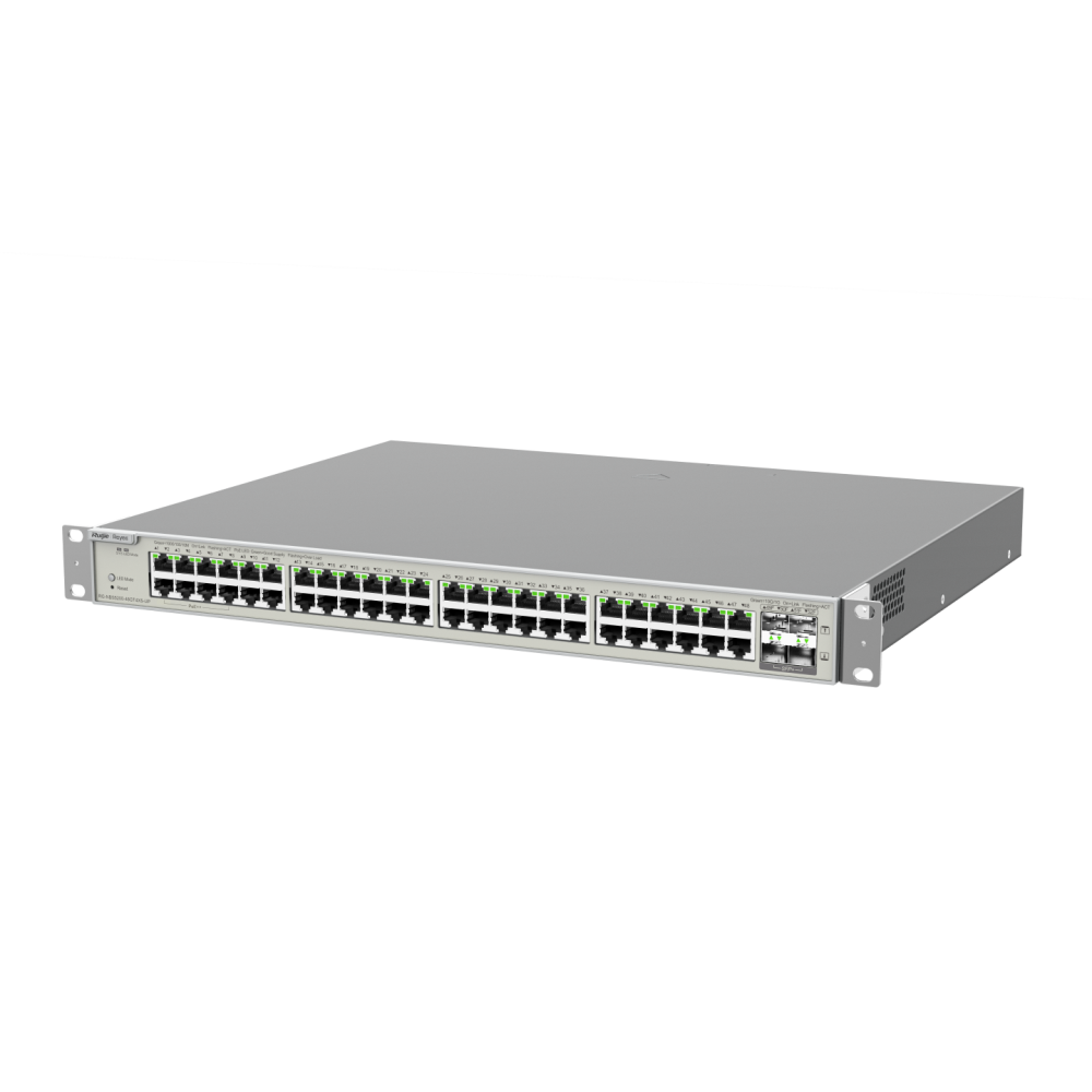 RG-NBS5200-48GT4XS-UP, 48-port Gigabit Layer RUIJIE 3 PoE Switch, 4 SFP+ Uplink