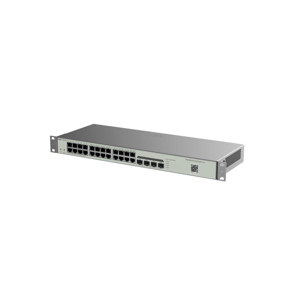 RG-NBS3100-24GT4SFP-V2, 28-Port Gigabit Layer  RUIJIE 2 Cloud Managed Non-PoE Switch