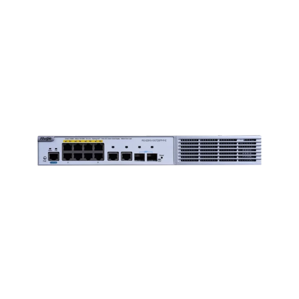 RG-S2910-10GT2SFP-P-E 10 Gigabit access RUIJIE PoE switches, 2 Gigabit uplink ports