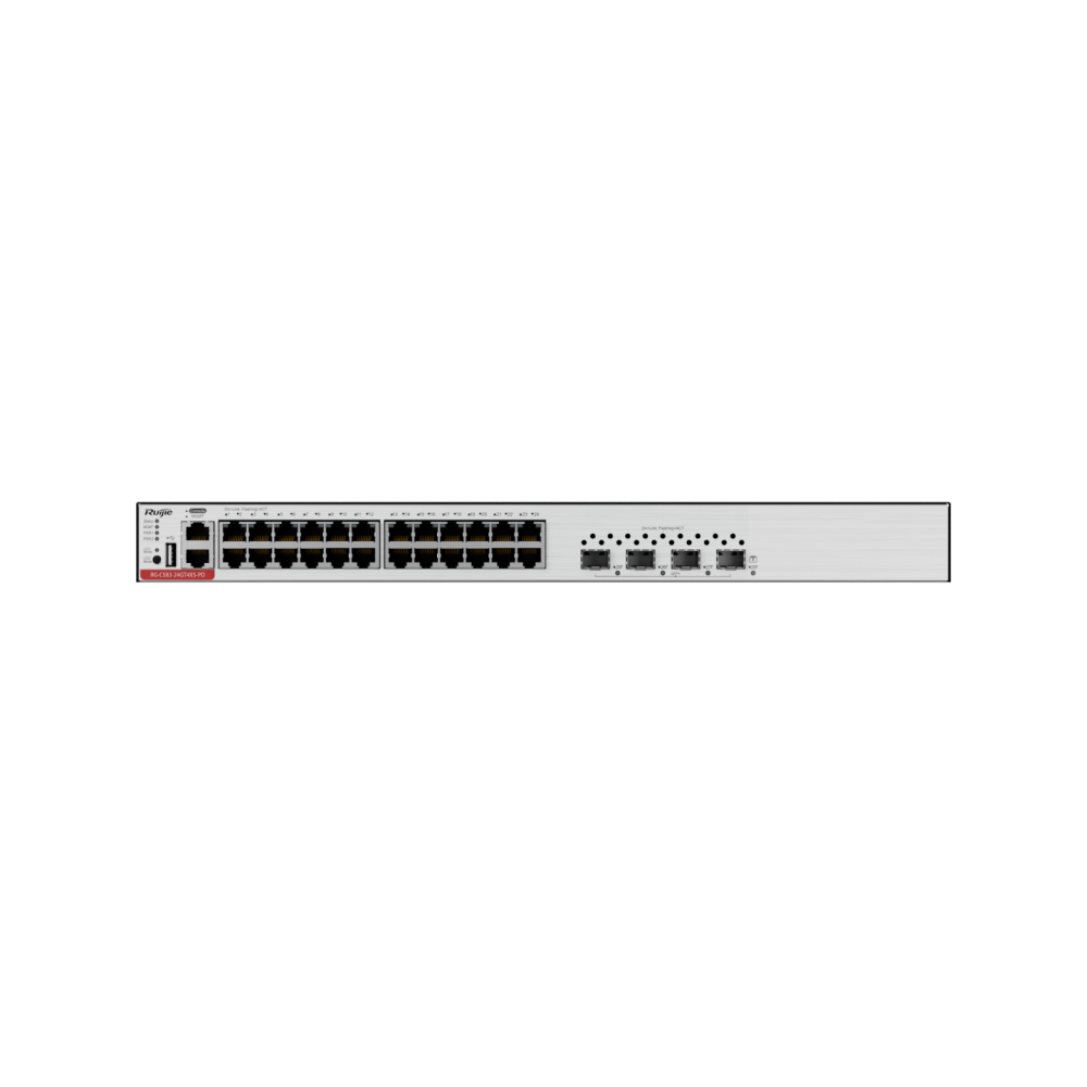 RG-CS83-24GT4XS-PD 24-Port GE Electrical Layer 3 RUIJIE Managed Access Switch with PoE+, 4 × 10G Uplink Ports