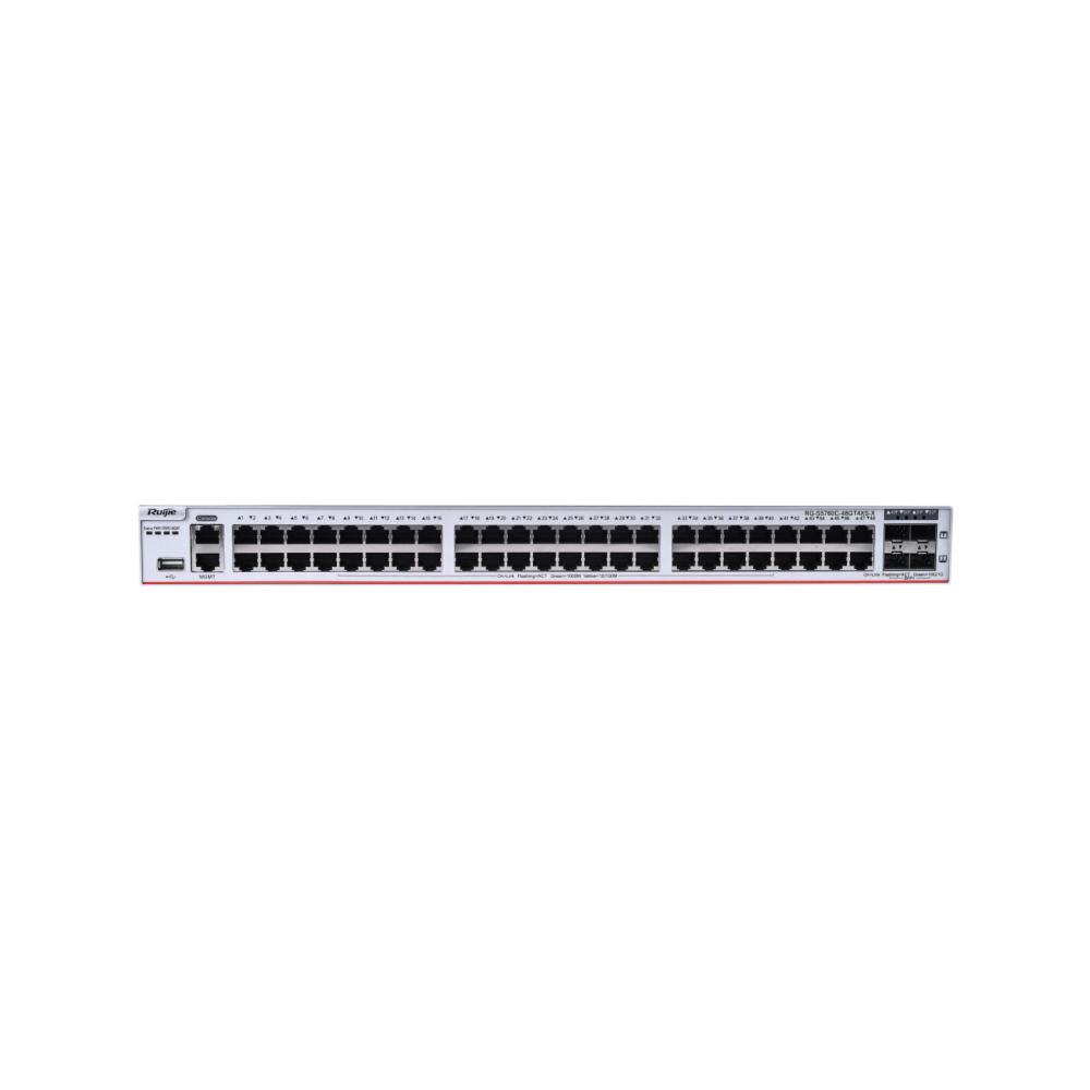 RG-S5760C-48GT4XS-X 48-Port Layer 3 RUIJIE Enterprise-Class Core or Aggregation Switch, 4-Port 10GE Uplink