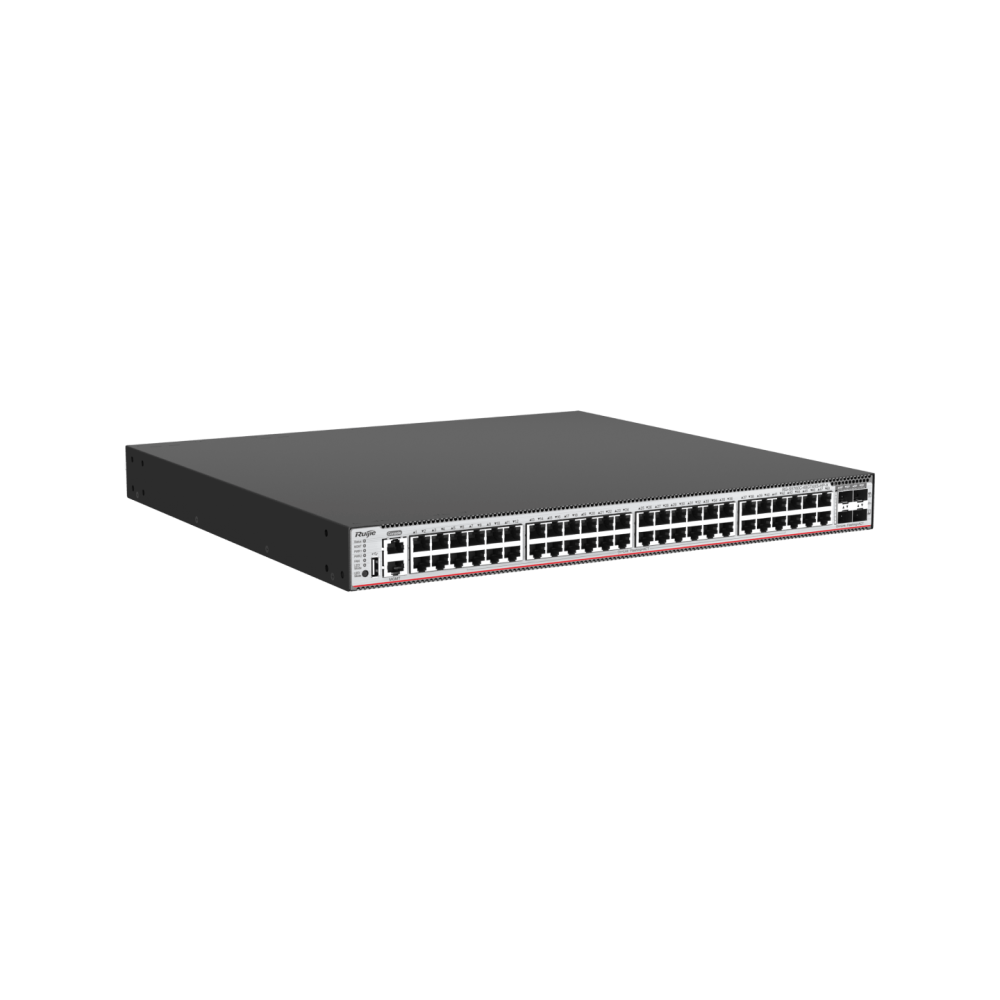 RG-S5760C-48GT4XS-HP-X 48-Port Layer 3 RUIJIE Enterprise-Class PoE Core or Aggregation Switch, 4-Port 10G Uplink