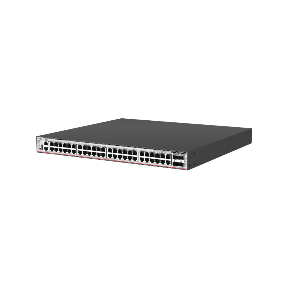 RG-S5760C-48GT4XS-HP-X 48-Port Layer 3 RUIJIE Enterprise-Class PoE Core or Aggregation Switch, 4-Port 10G Uplink