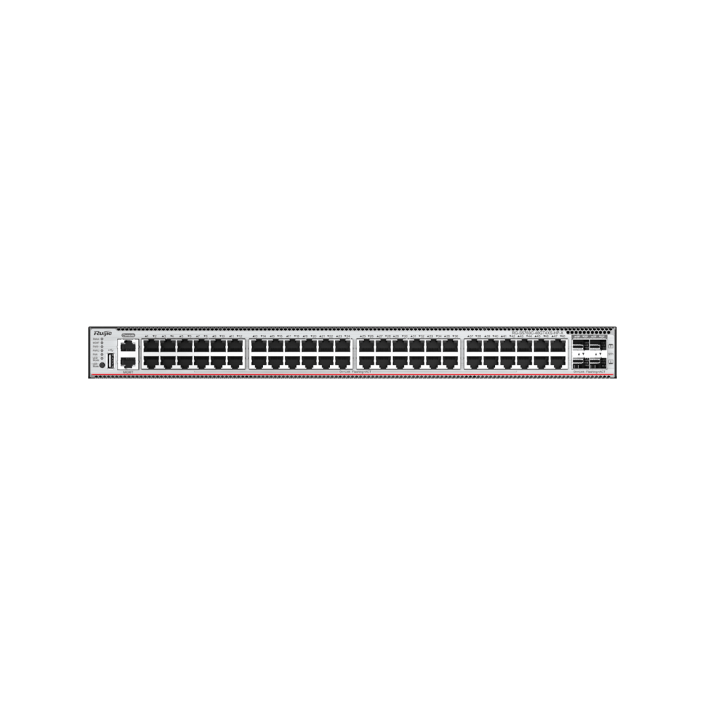 RG-S5760C-48GT4XS-HP-X 48-Port Layer 3 RUIJIE Enterprise-Class PoE Core or Aggregation Switch, 4-Port 10G Uplink