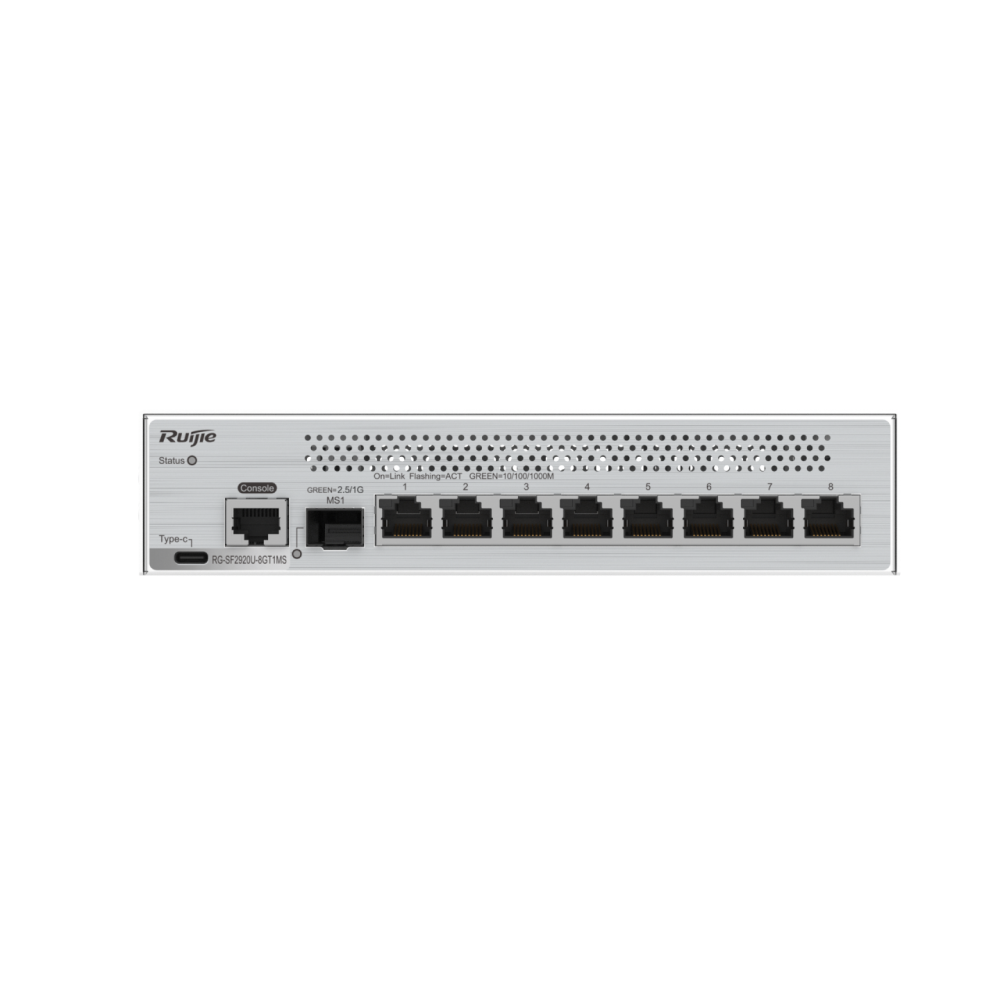 RG-SF2920U-8GT1MS 8-Port GE All-Optical RUIJIE Switch, 1 × 2.5G Uplink Optical Port (Backward Compatible)