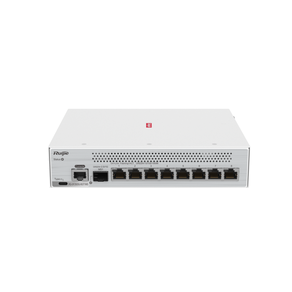 RG-SF2920U-8GT1MS 8-Port GE All-Optical RUIJIE Switch, 1 × 2.5G Uplink Optical Port (Backward Compatible)