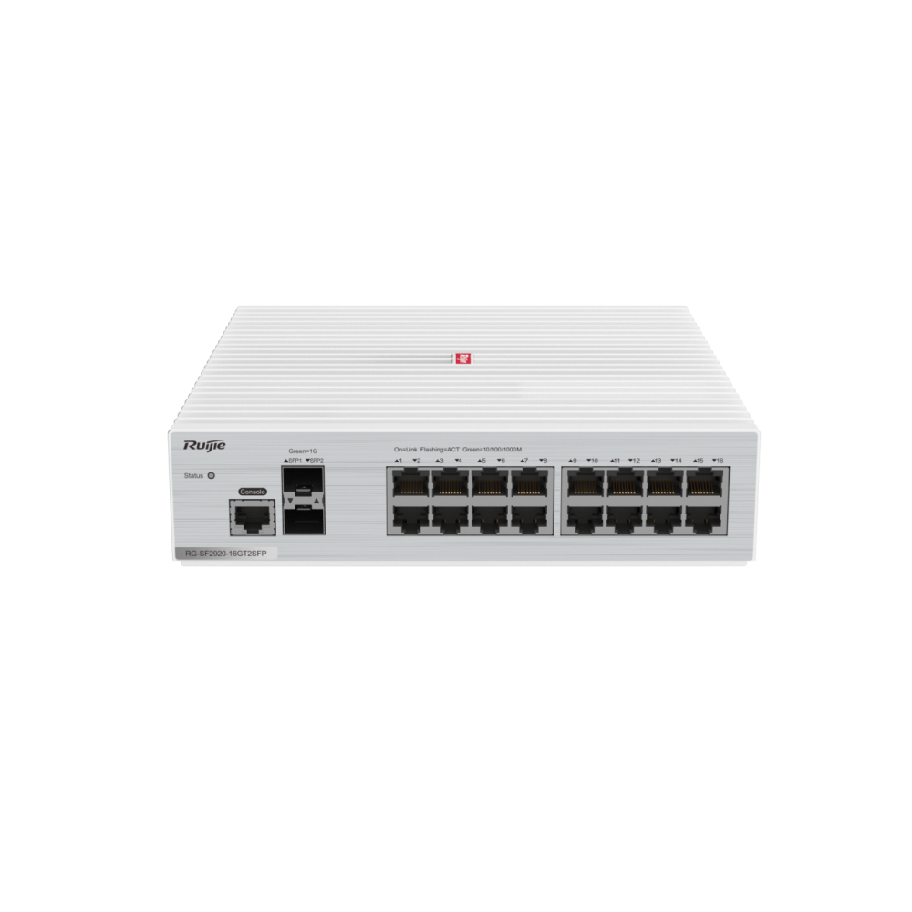 RG-SF2920-16GT2SFP 16-Port GE All-Optical RUIJIE Switch, 2 × Gigabit Uplink Optical Ports