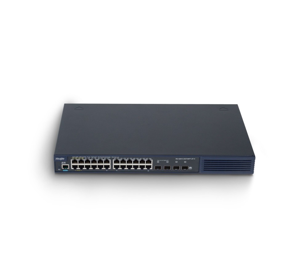 RG-S2910-24GT4XS-UP-H(V3.0), 24-Port Gigabit RUIJIE L2+ Managed POE Switch with SFP+