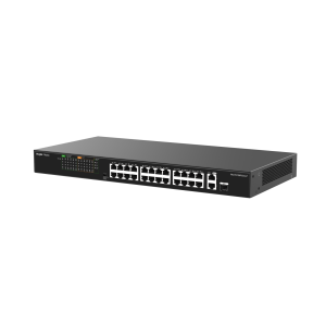 RG-ES126FGS-LP, 24-Port 10/100 Mbps  RUIJIE with 2-Port Gigabit Unmanaged PoE Switch