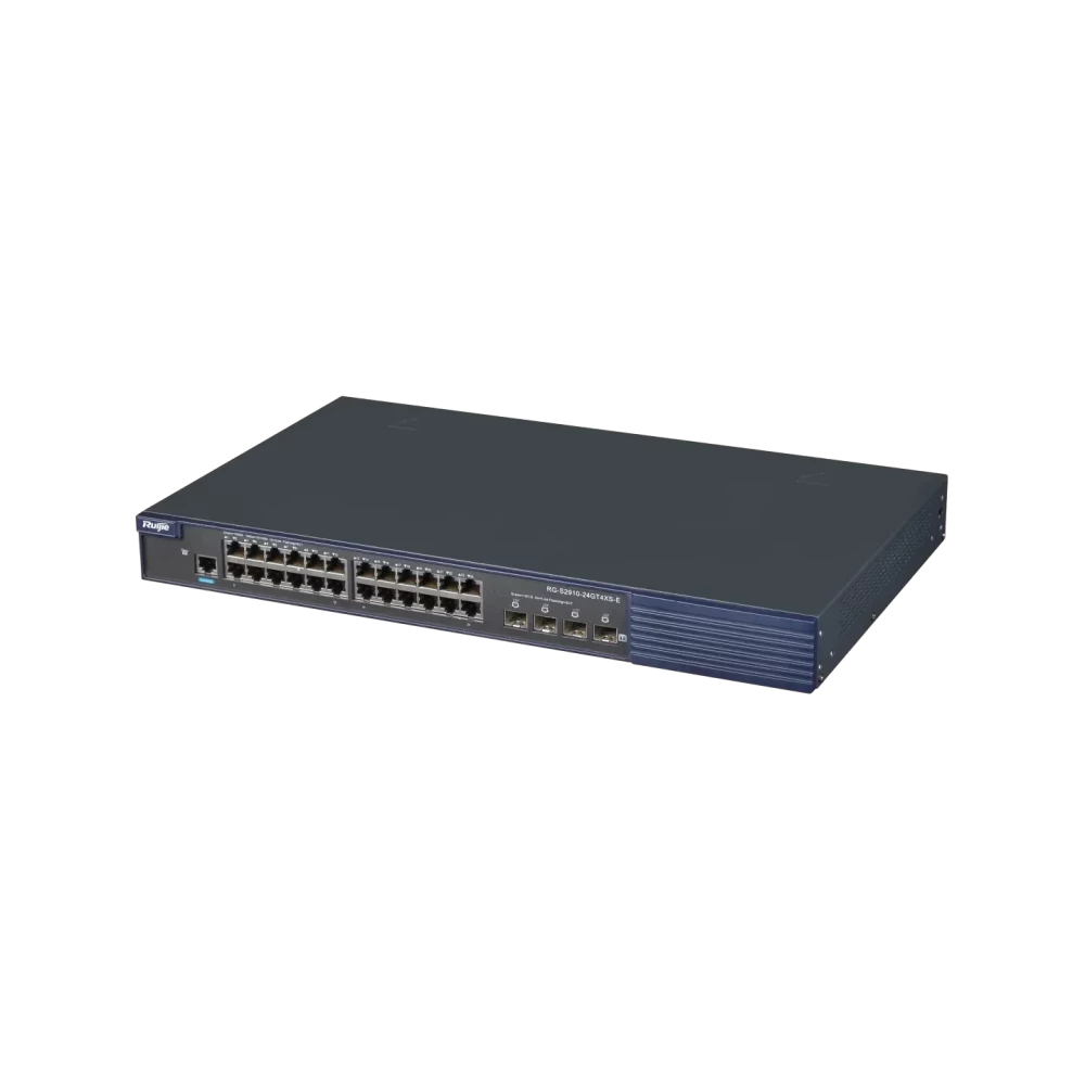 RG-S2910-24GT4XS-E 24-port Gigabit access RUIJIE switch, 4 10,000 Gigabit uplink ports