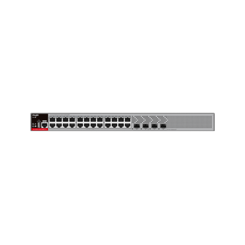 RG-S2915-24GT4MS-P-L 24-Port 1GE RJ45 Layer  RUIJIE 2+ Managed PoE+ Switch, 4-Port 2.5GE Uplink