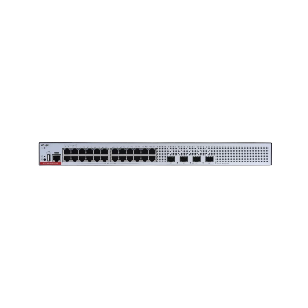 RG-CS83-24GT4XS-P 24-Port 1GE RJ45 Layer RUIJIE 3 Managed Access Switch with PoE+, 4-Port 10GE Uplink