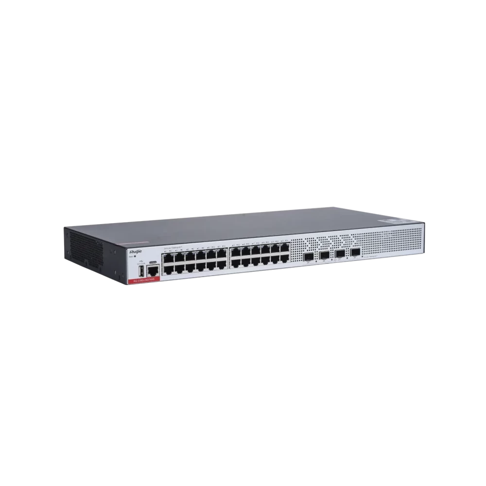 RG-CS83-24GT4XS 24-Port 1GE RJ45 Layer RUIJIE 3 Managed Access Switch, 4-Port 10GE Uplink